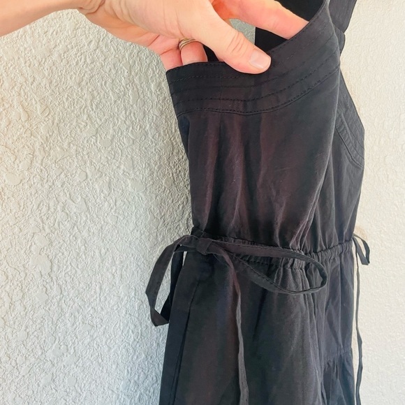 Madewell poplin halter Tiered Black Midi Dress NWT - Picture 8 of 16